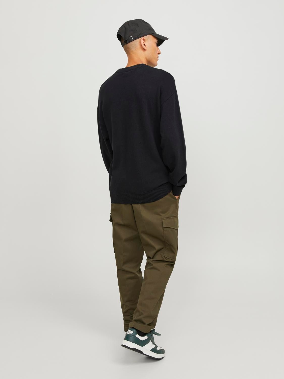 Jack & Jones Vanlig Strikkegenser med rund hals -Black - 12248823