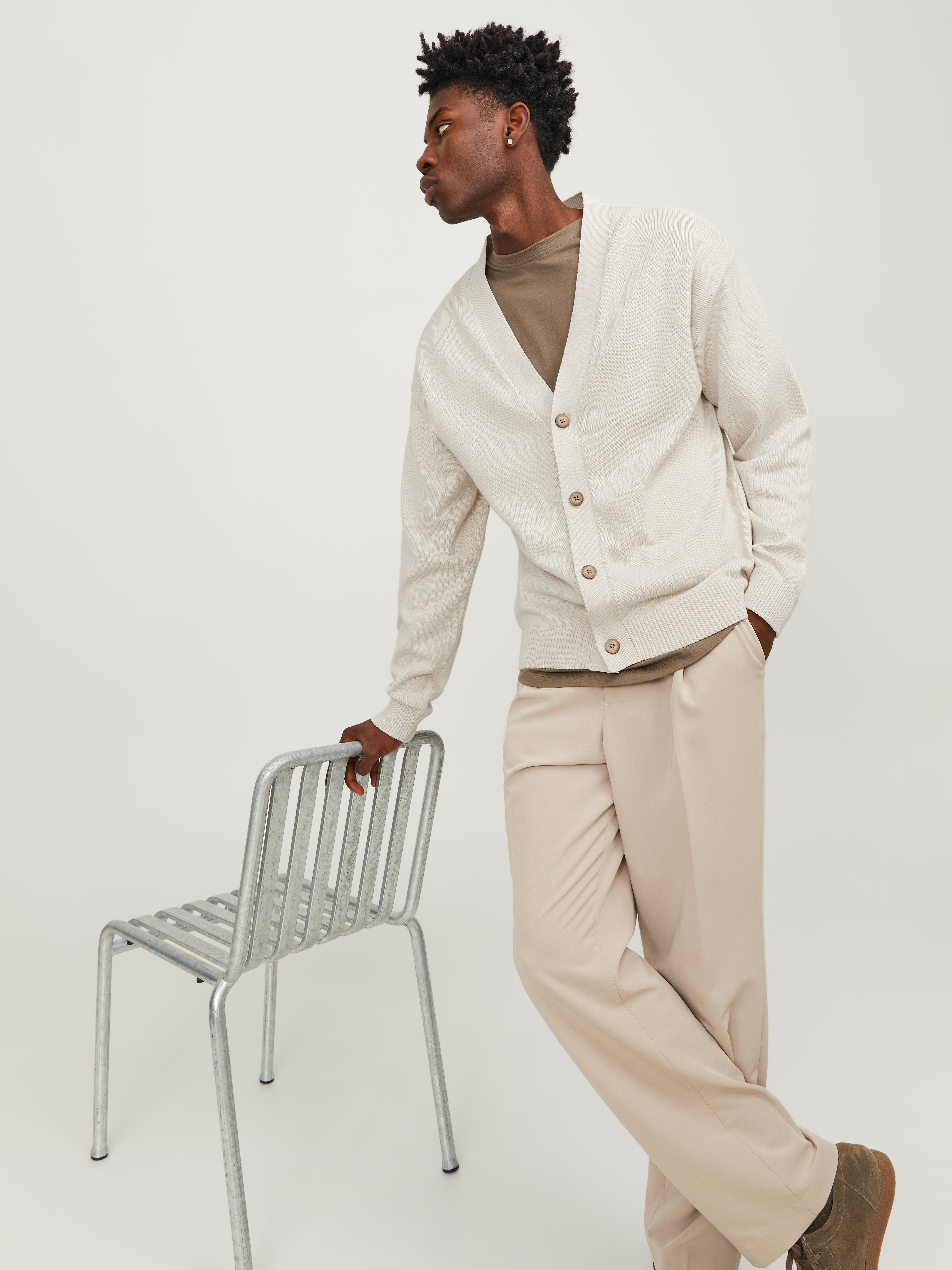 Einfarbig Strickjacke | Weiß | Jack & Jones® 