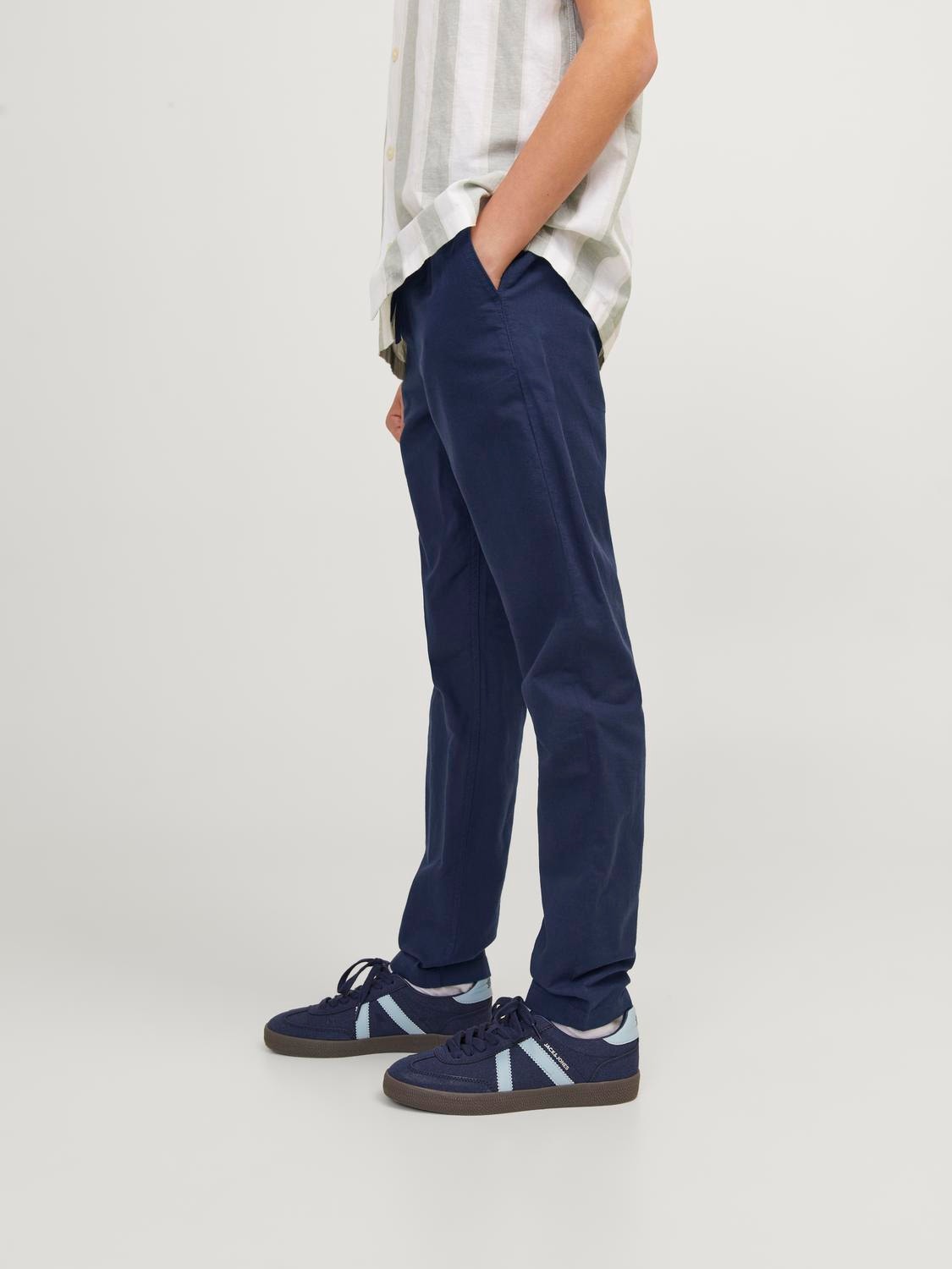 Jack & Jones Παντελόνι Wide Fit Κλασικό Για αγόρια -Navy Blazer - 12248903