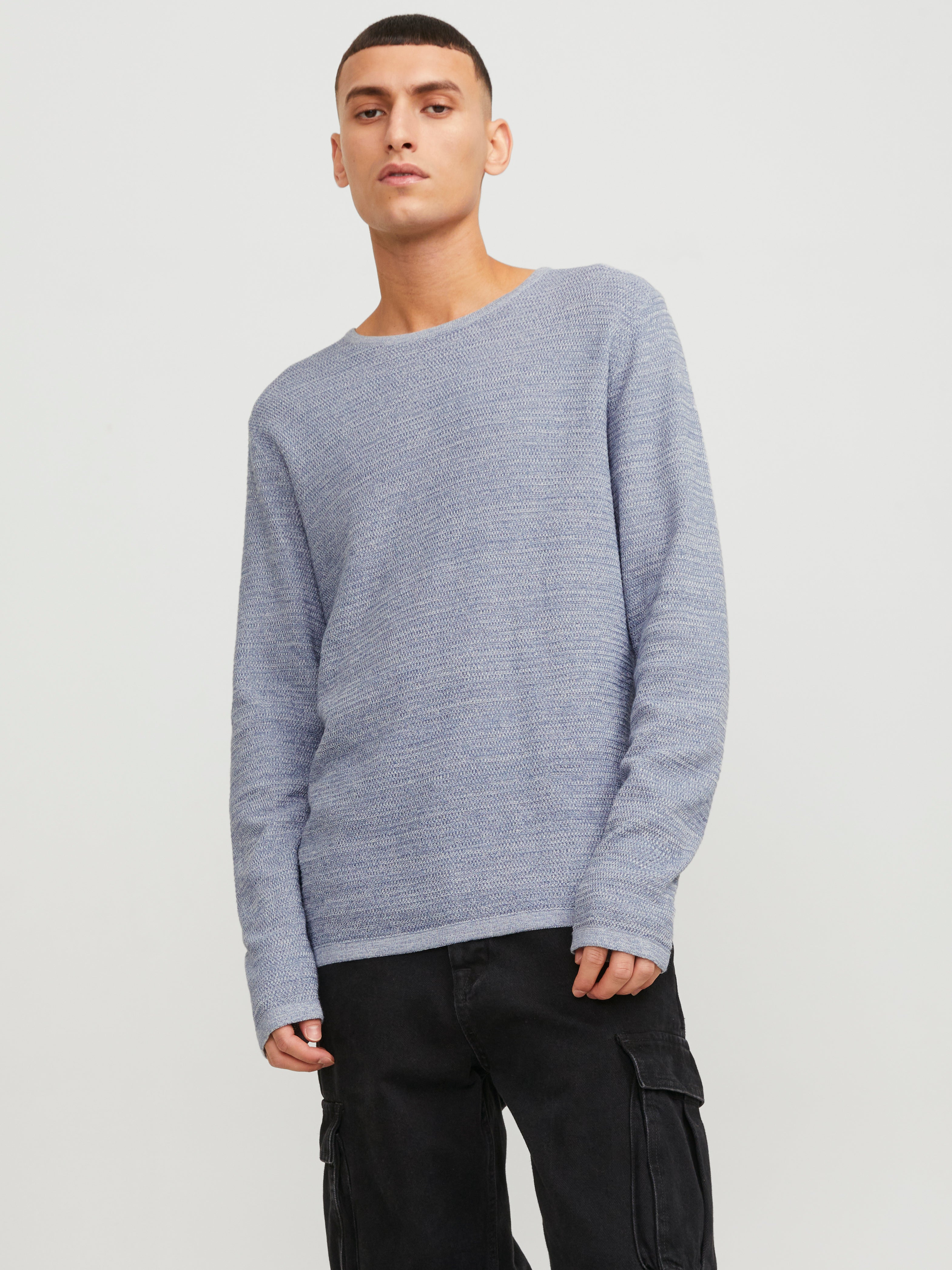 laubeblanc Crew neck Knit pullover ⋈﻿ Basket Knit Cardigan – L'AUBE BLANC