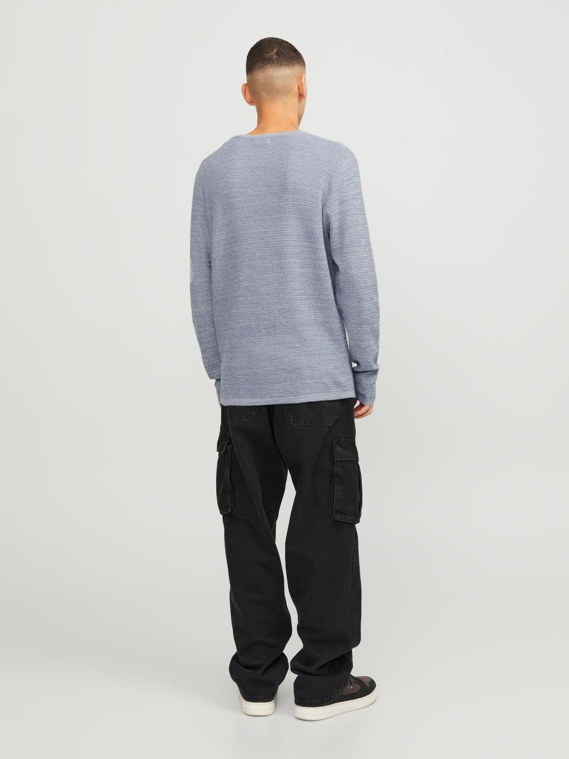 Jack & Jones Ensfarvet Striktrøje med rund hals -Pacific Coast - 12248917