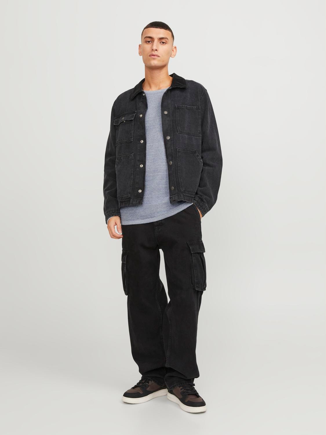 Jack & Jones Ensfarvet Striktrøje med rund hals -Pacific Coast - 12248917