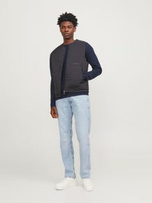 Jack & Jones Gładki Sweter z dzianiny z okrągłym dekoltem -Navy Blazer - 12248917