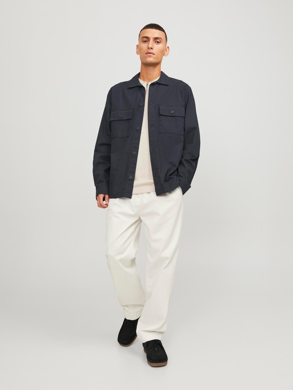 Relaxed Fit Overshirt | Black | Jack & Jones®