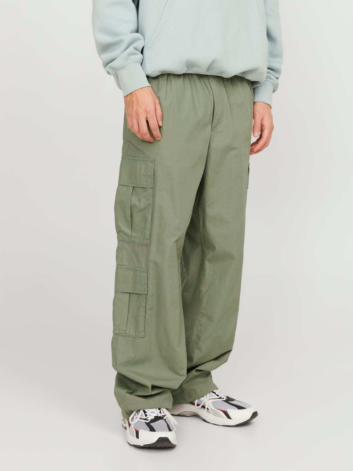 Jack & Jones Wide Fit Matkapüksid -Oil Green - 12249002