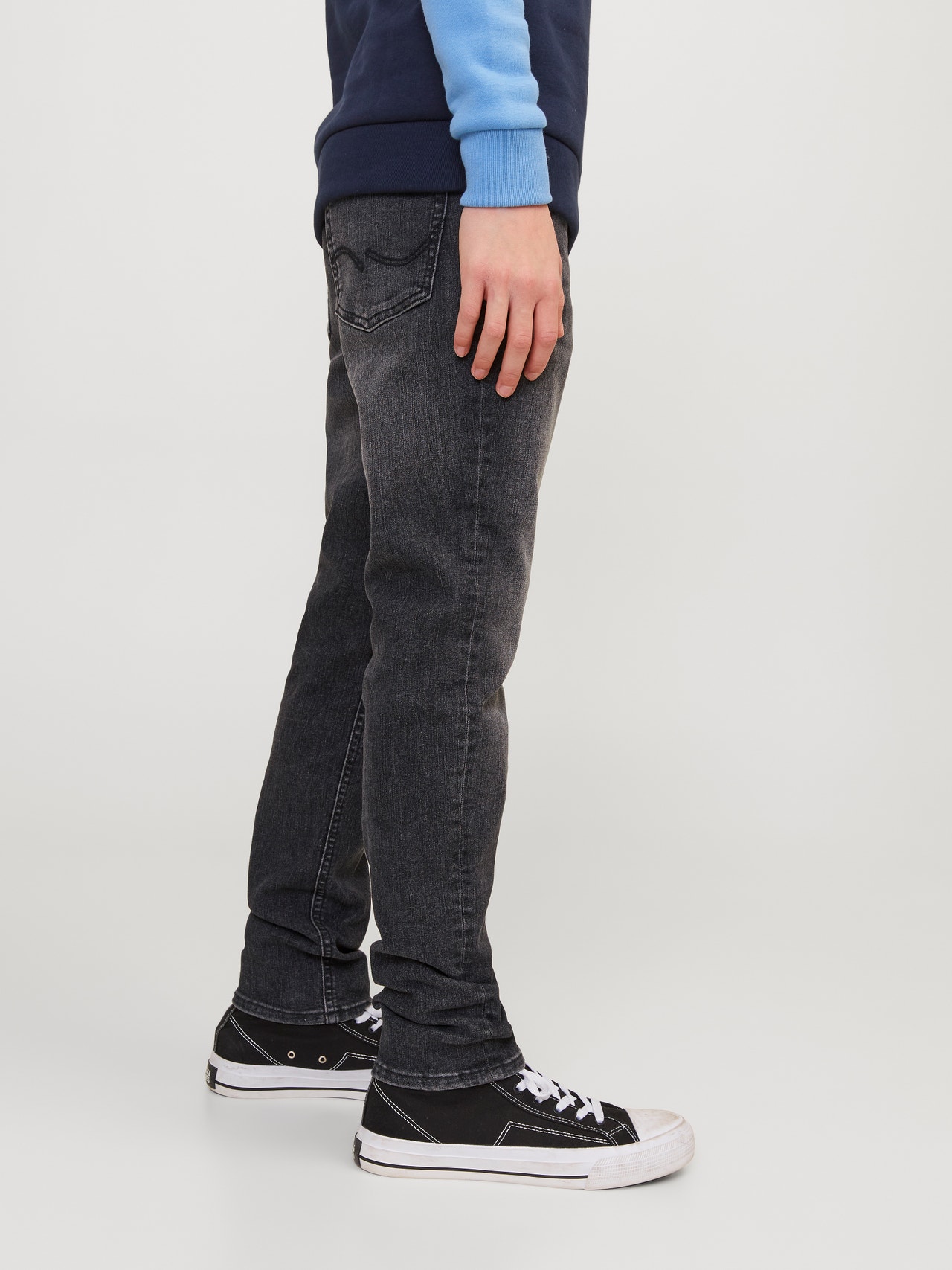 Jack & Jones JJIGLENN JJORIGINAL SQ 606 Slim fit jeans For gutter -Black Denim - 12249012