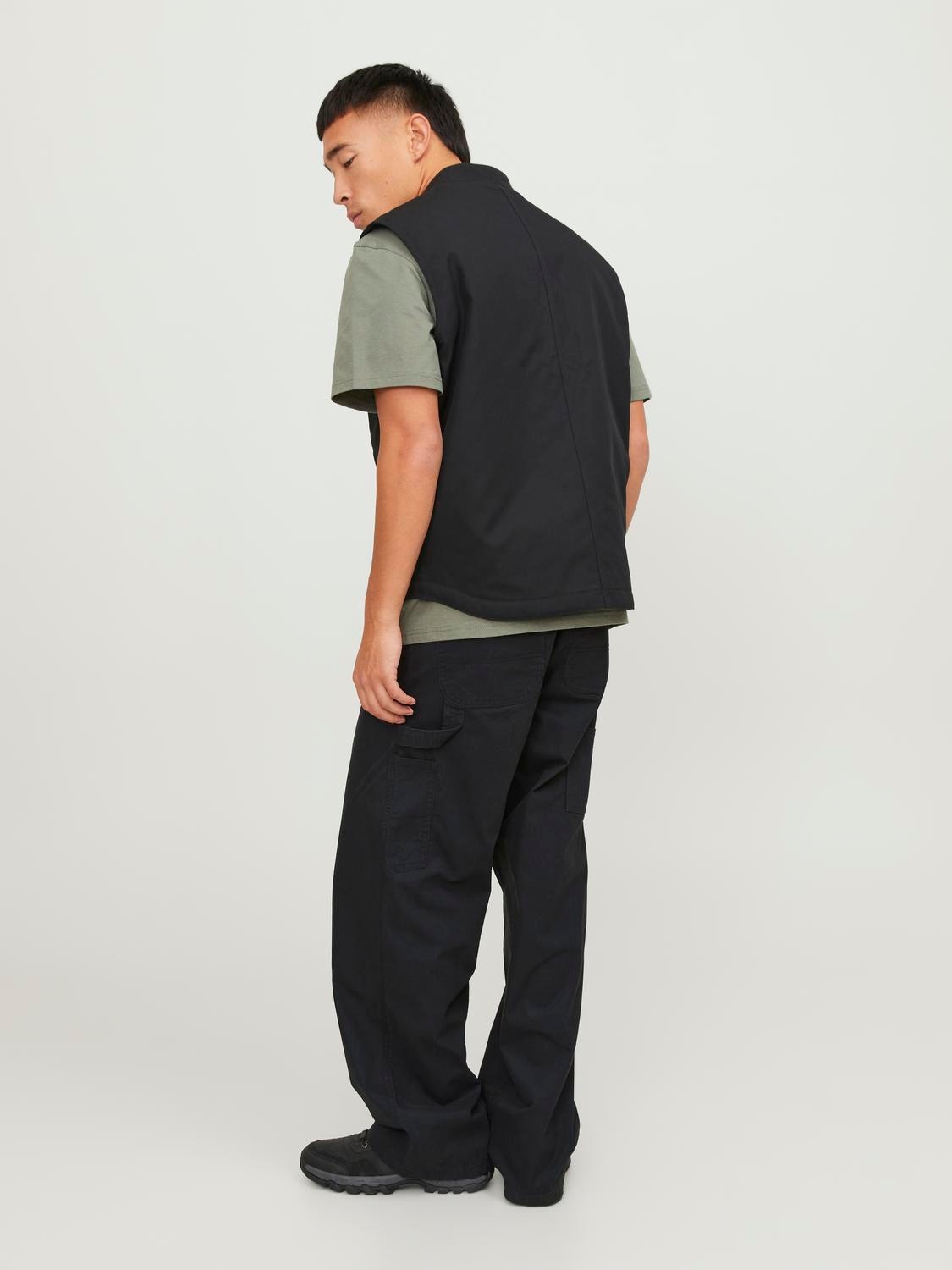 Jack & Jones Wide Fit Klasické kalhoty -Black - 12249033