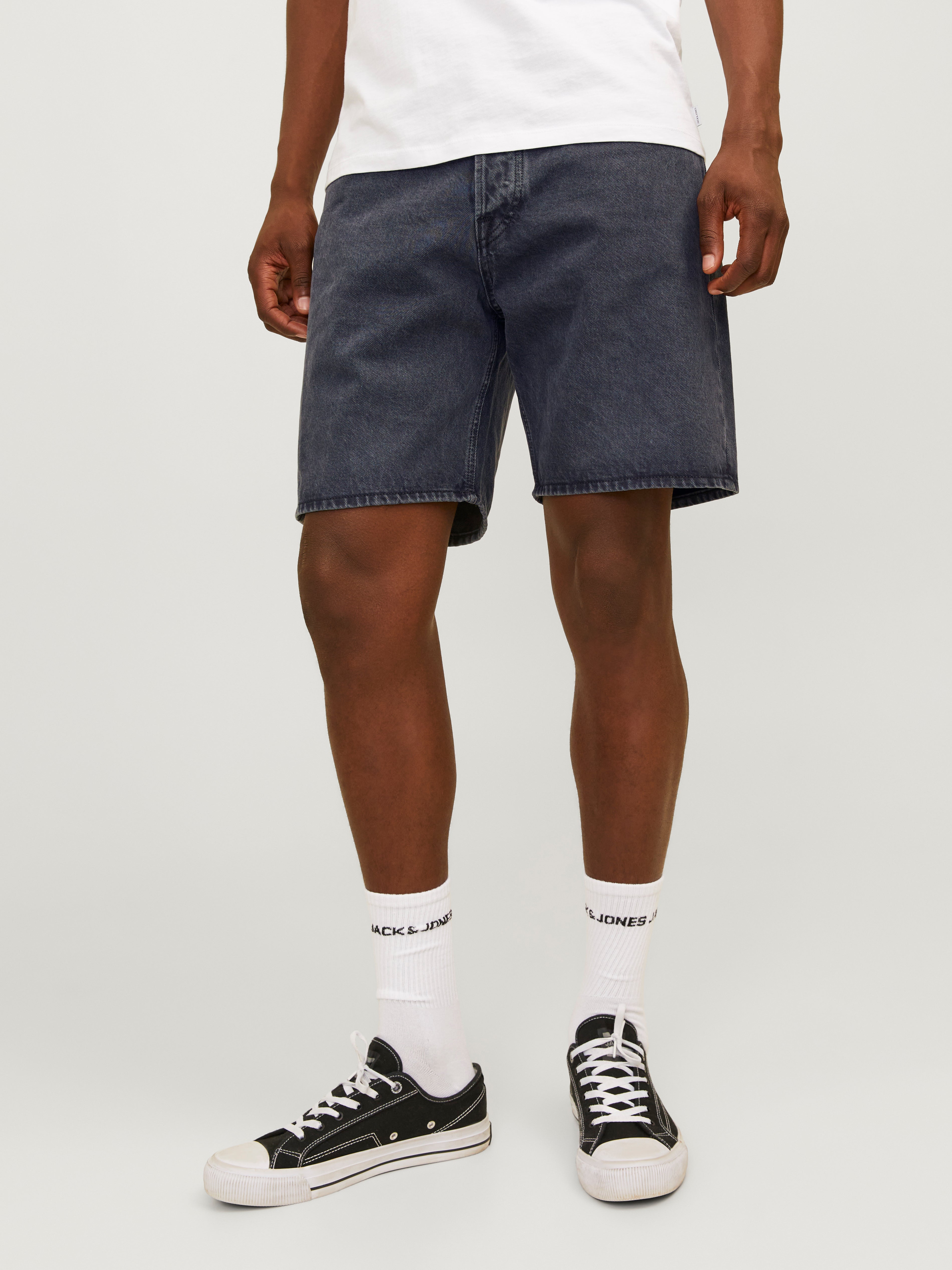 Jack & Jones Relaxed Fit Denim shorts -Asphalt - 12249035