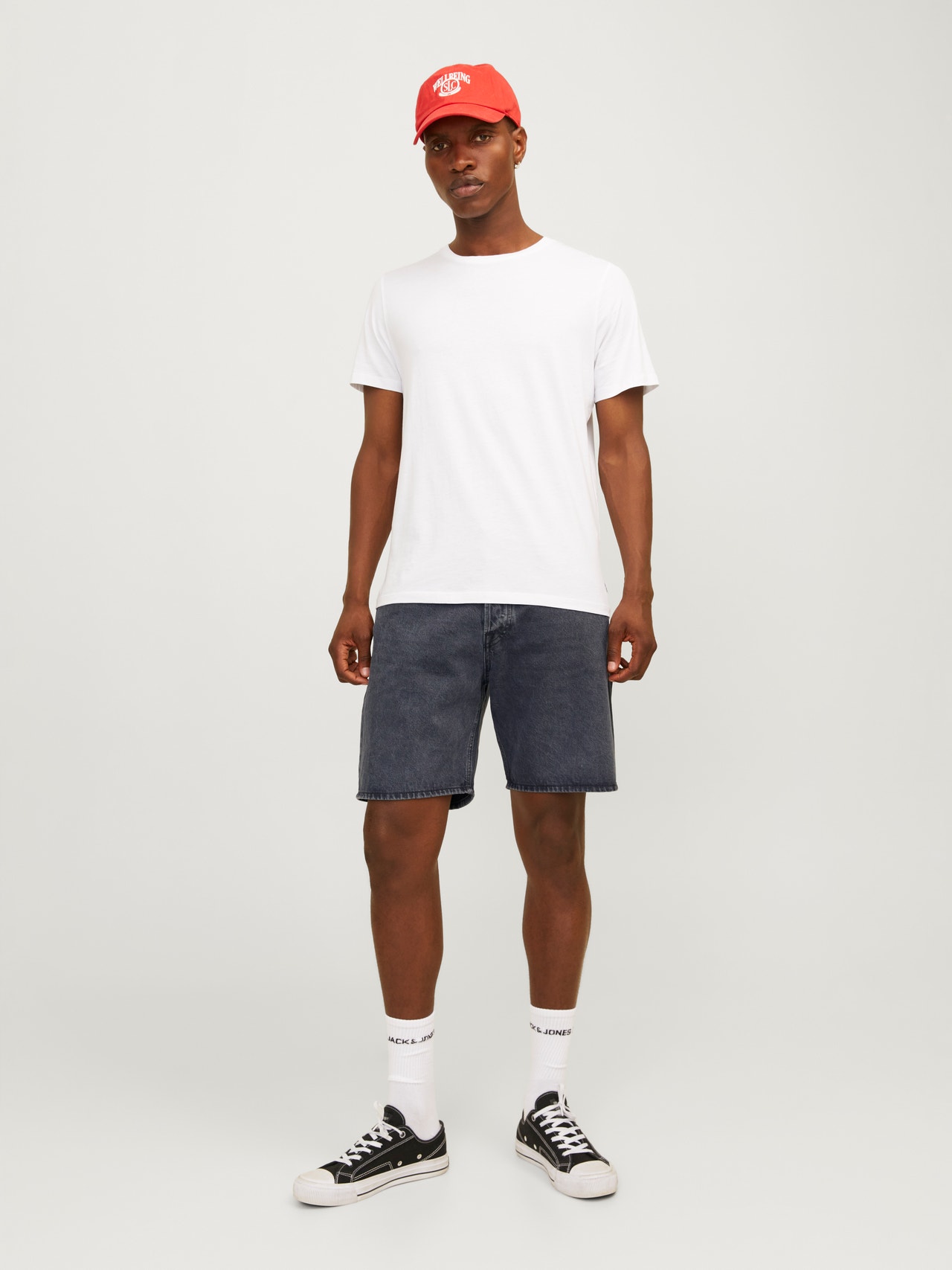 Jack & Jones BERMUDA VAQUERAS Relaxed Fit -Asphalt - 12249035