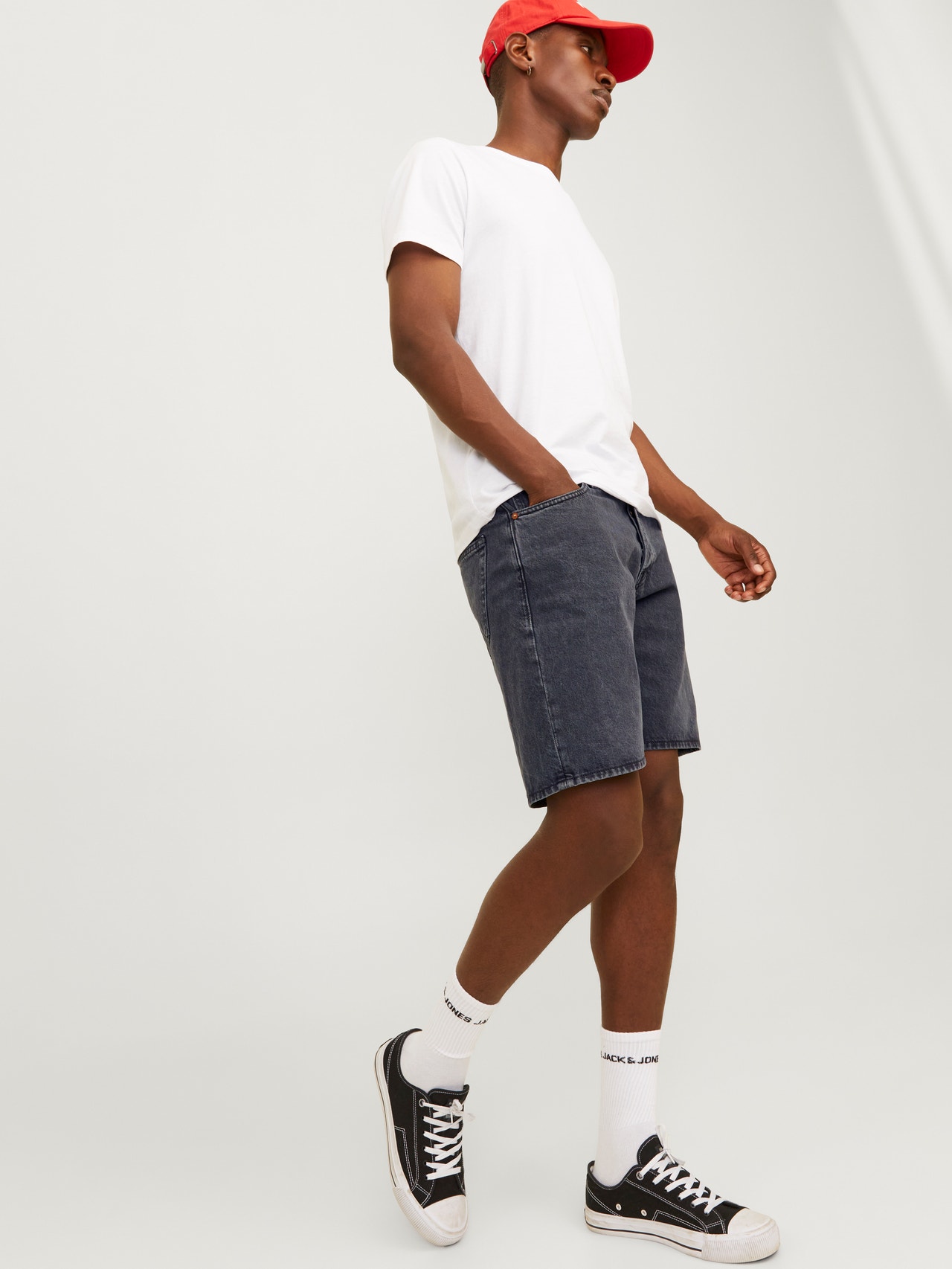 Jack & Jones Calções de Ganga Relaxed Fit -Asphalt - 12249035