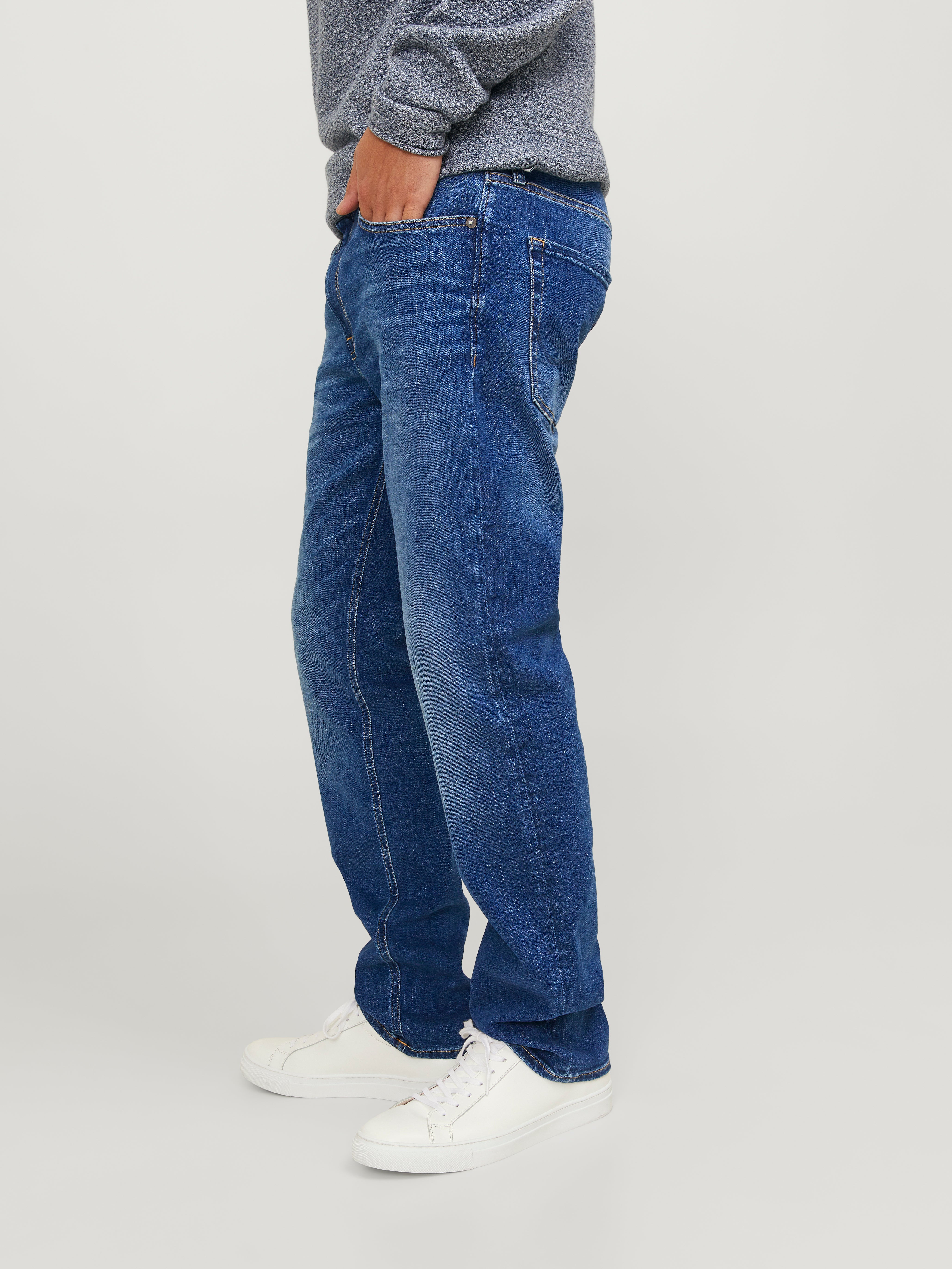 JACK & JONES JJICLARK Jean Coupe Regular – Stretch Confort – Taille Mi-Haute – Look Décontracté Printemps