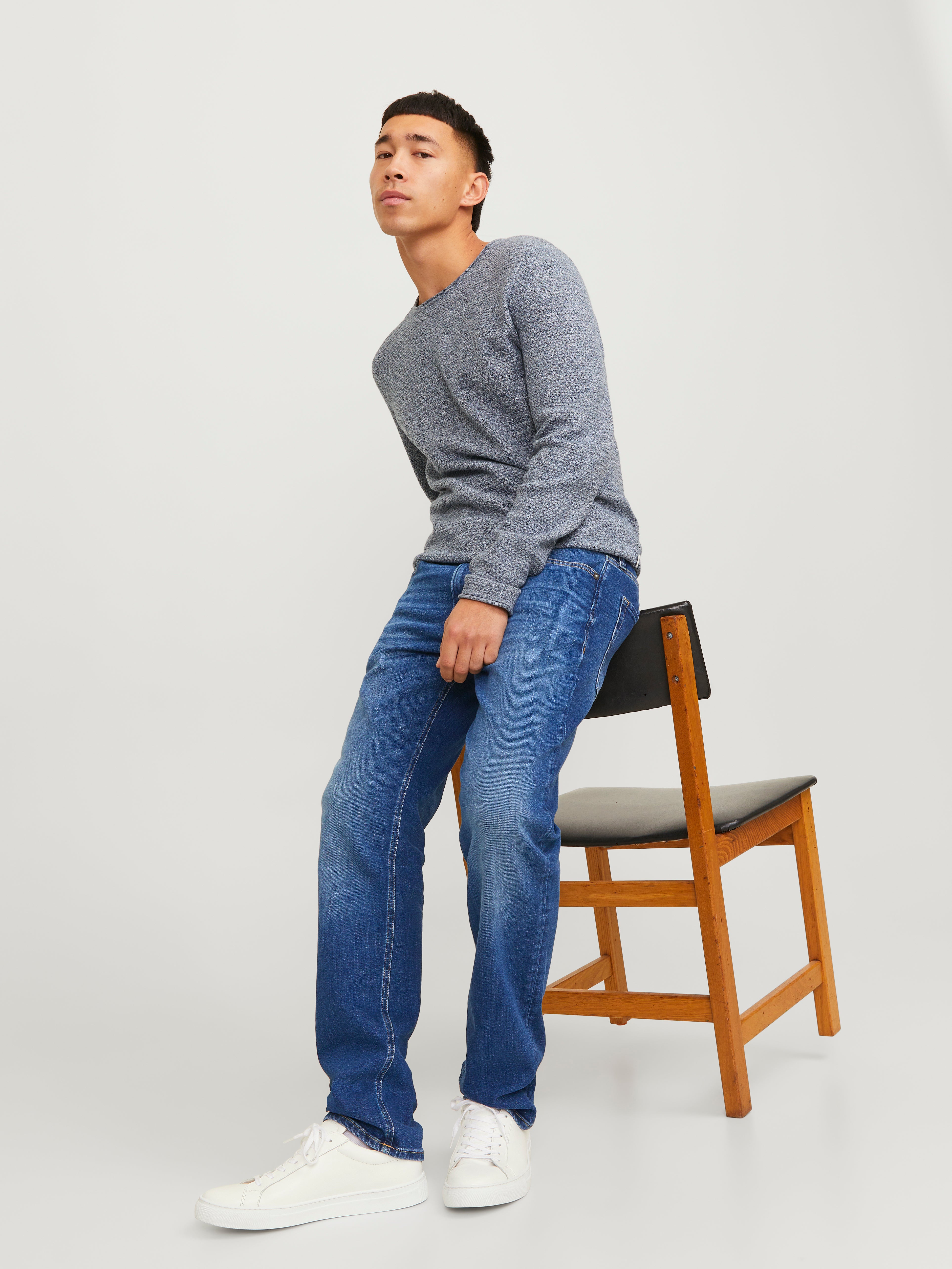 Jack & Jones JJICLARK JJORIGINAL JOS 378 Regular fit Džíny -Blue Denim - 12249049