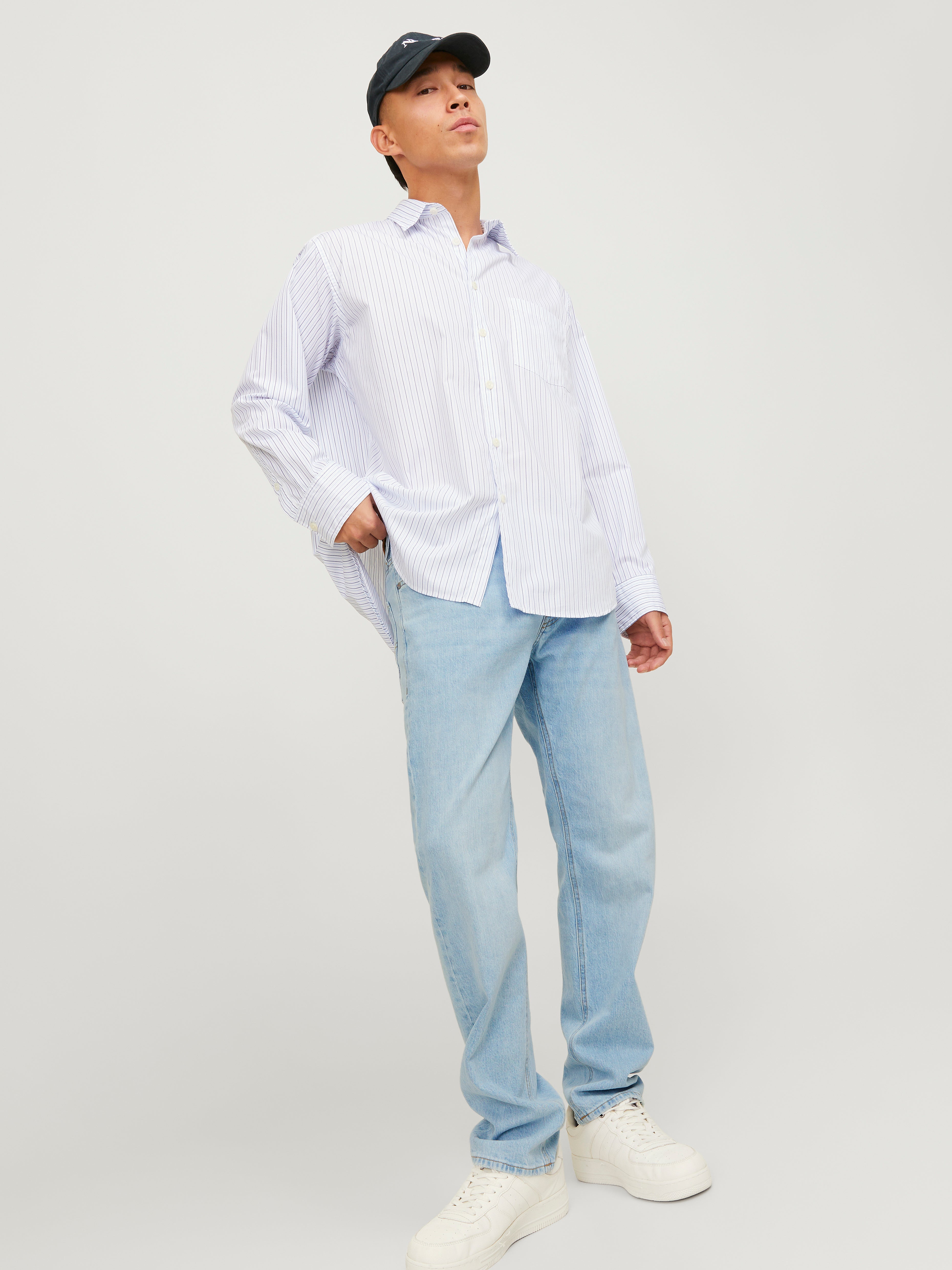 Jack & Jones JJIMIKE JJORIGINAL SBD 516 Tapered fit Džinsai -Blue Denim - 12249059