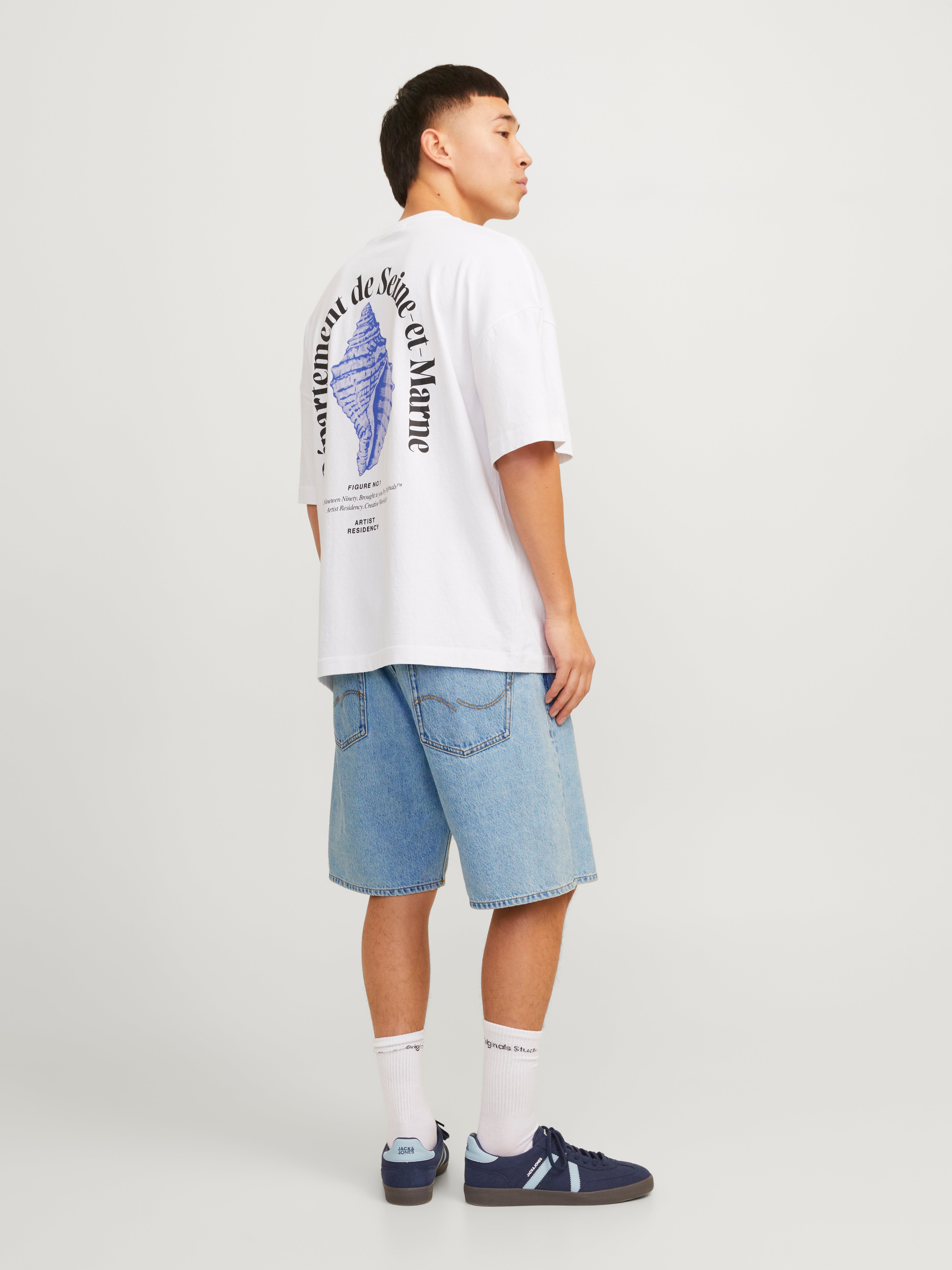 Jack & Jones Loose Fit Džinsiniai šortai -Blue Denim - 12249063