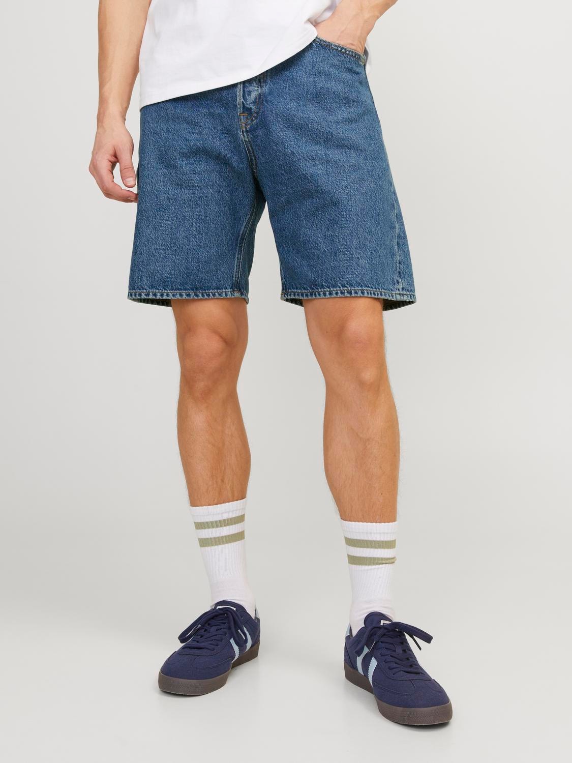 Jack & Jones Loose Fit Denim shorts -Blue Denim - 12249067