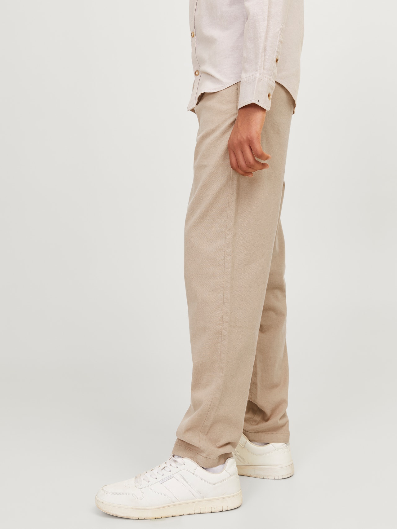 TiaoBug Pantalon Scolaire Garçon Jambe Large Taille Élastique Confortable Avec Poches - Pantalon Chino Droit Pour École Et Quotidien 5-14 Ans