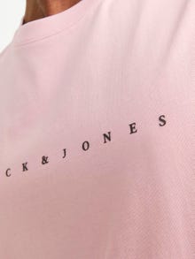 Jack & Jones Trükitud Ümmargune kaelus T-särk -Pink Nectar - 12249131
