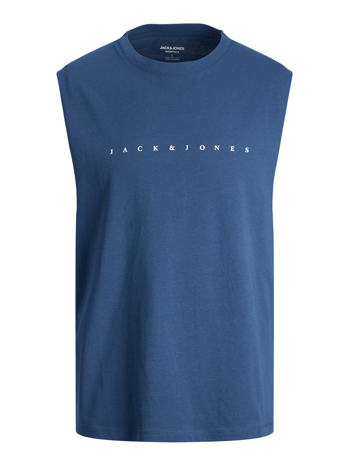 Jack & Jones Printed Crew neck Tank top -Ensign Blue - 12249131