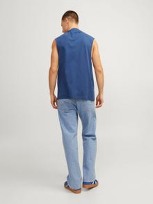 Jack & Jones Printed Crew neck Tank top -Ensign Blue - 12249131