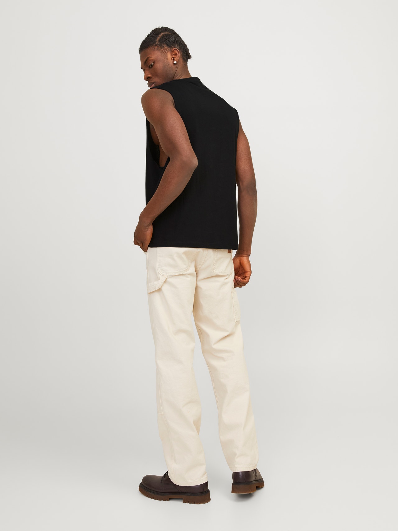 Jack & Jones Nyomott mintás Környak Trikó -Black - 12249131