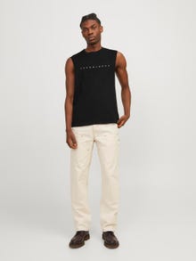 Jack & Jones T-shirt Estampar Decote Redondo -Black - 12249131