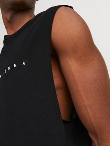 Jack & Jones Nyomott mintás Környak Trikó -Black - 12249131