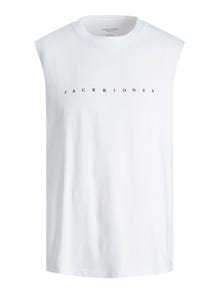 Jack & Jones Nyomott mintás Környak Trikó -White - 12249131