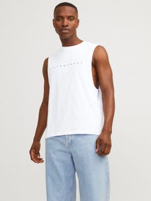 Jack & Jones T-shirt Estampar Decote Redondo -White - 12249131