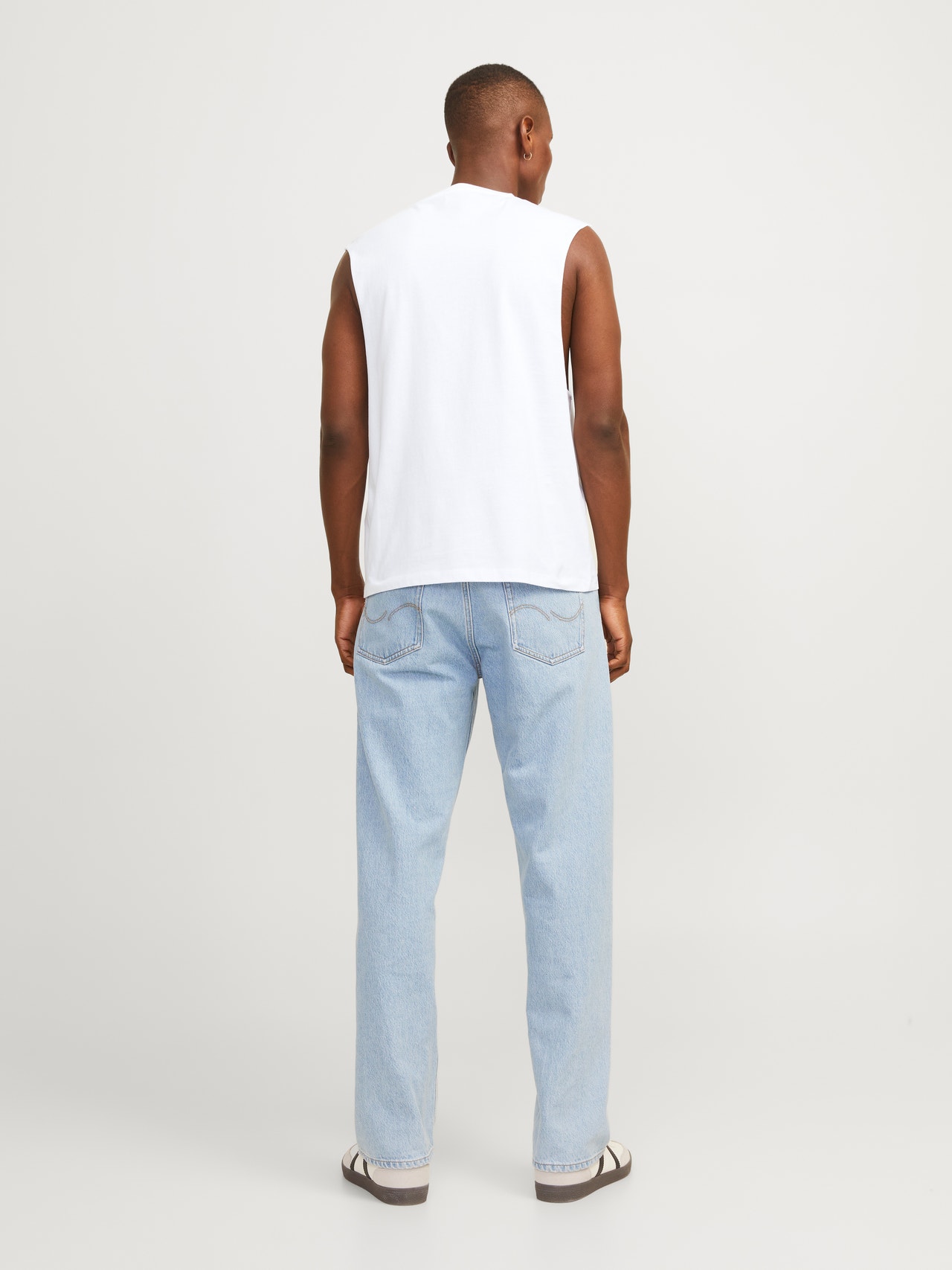 Jack & Jones Nyomott mintás Környak Trikó -White - 12249131