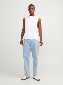 Jack & Jones Nyomott mintás Környak Trikó -White - 12249131