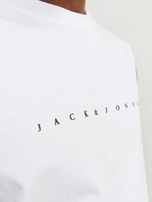 Jack & Jones Trükitud Ümmargune kaelus T-särk -White - 12249131