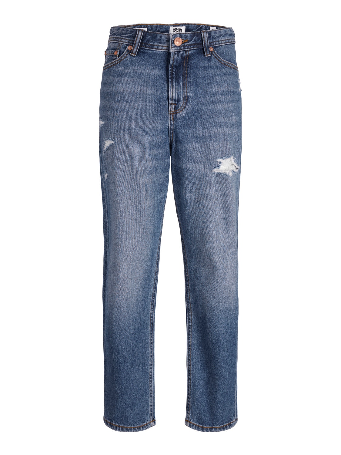 Jack & Jones JJICHRIS JJORIGINAL SQ 596 Relaxed Fit Jeans Voor jongens -Blue Denim - 12249132