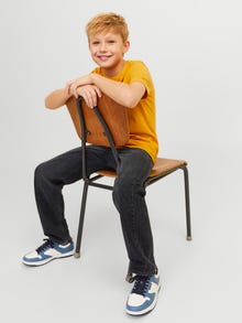 Jack & Jones JJICHRIS JJORIGINAL SQ 602 NOOS JNR Jeansy o swobodnym kroju Junior -Black Denim - 12249138