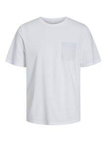 Jack & Jones Nadruk Okrągły dekolt T-shirt -White - 12249184