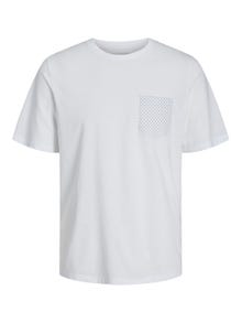 Jack & Jones Painettu Pyöreä pääntie T-paita -White - 12249184