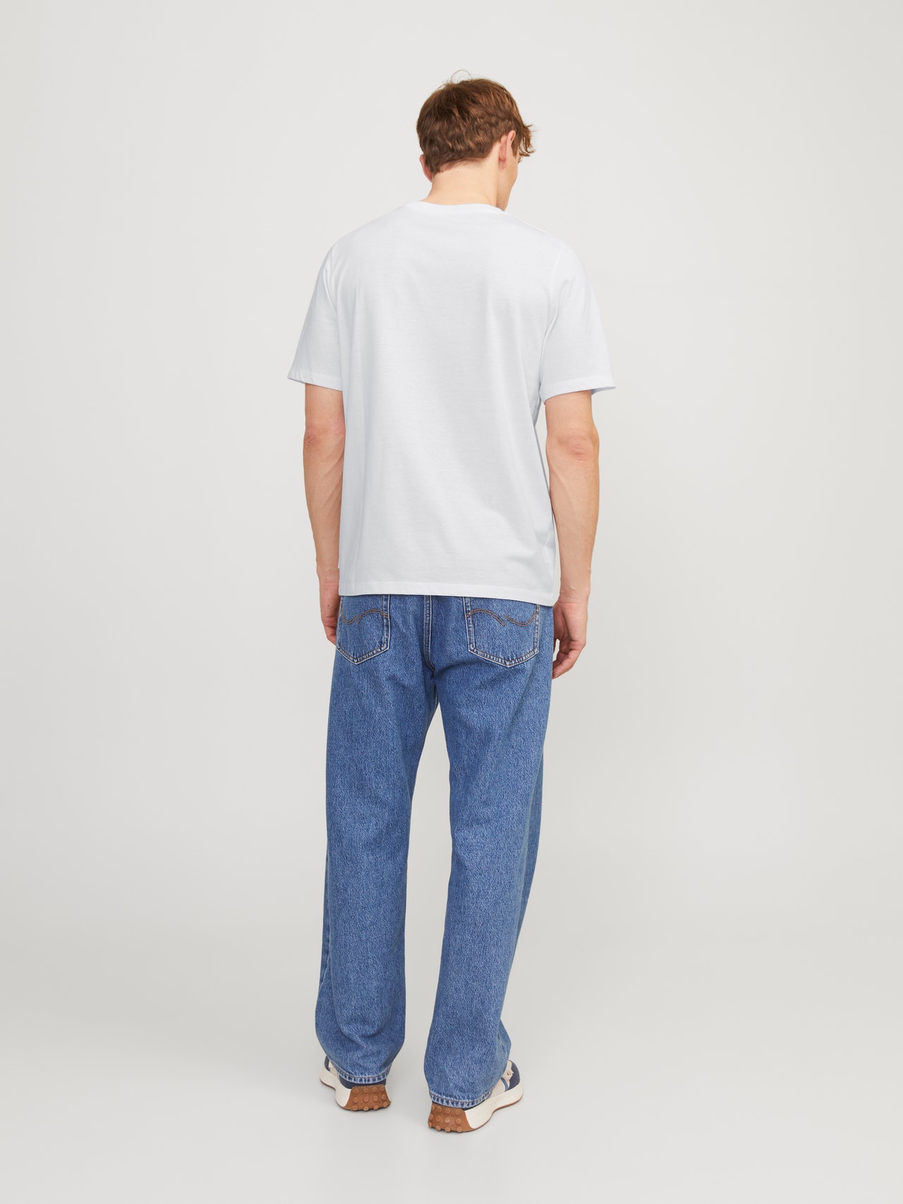 Jack & Jones Potištěný Kruhový výstřih Tričko -White - 12249184