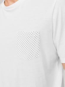 Jack & Jones Painettu Pyöreä pääntie T-paita -White - 12249184