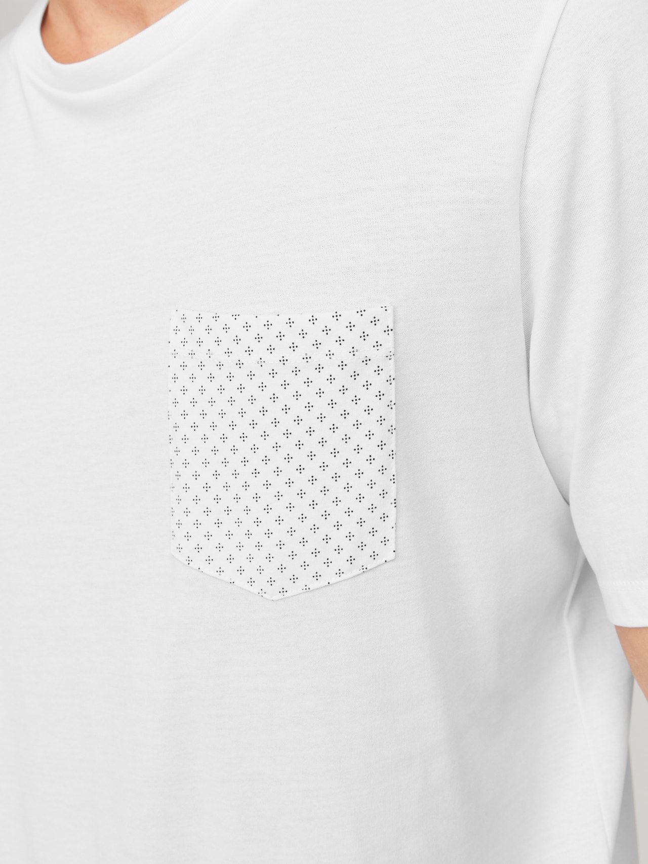 Jack & Jones Painettu Pyöreä pääntie T-paita -White - 12249184