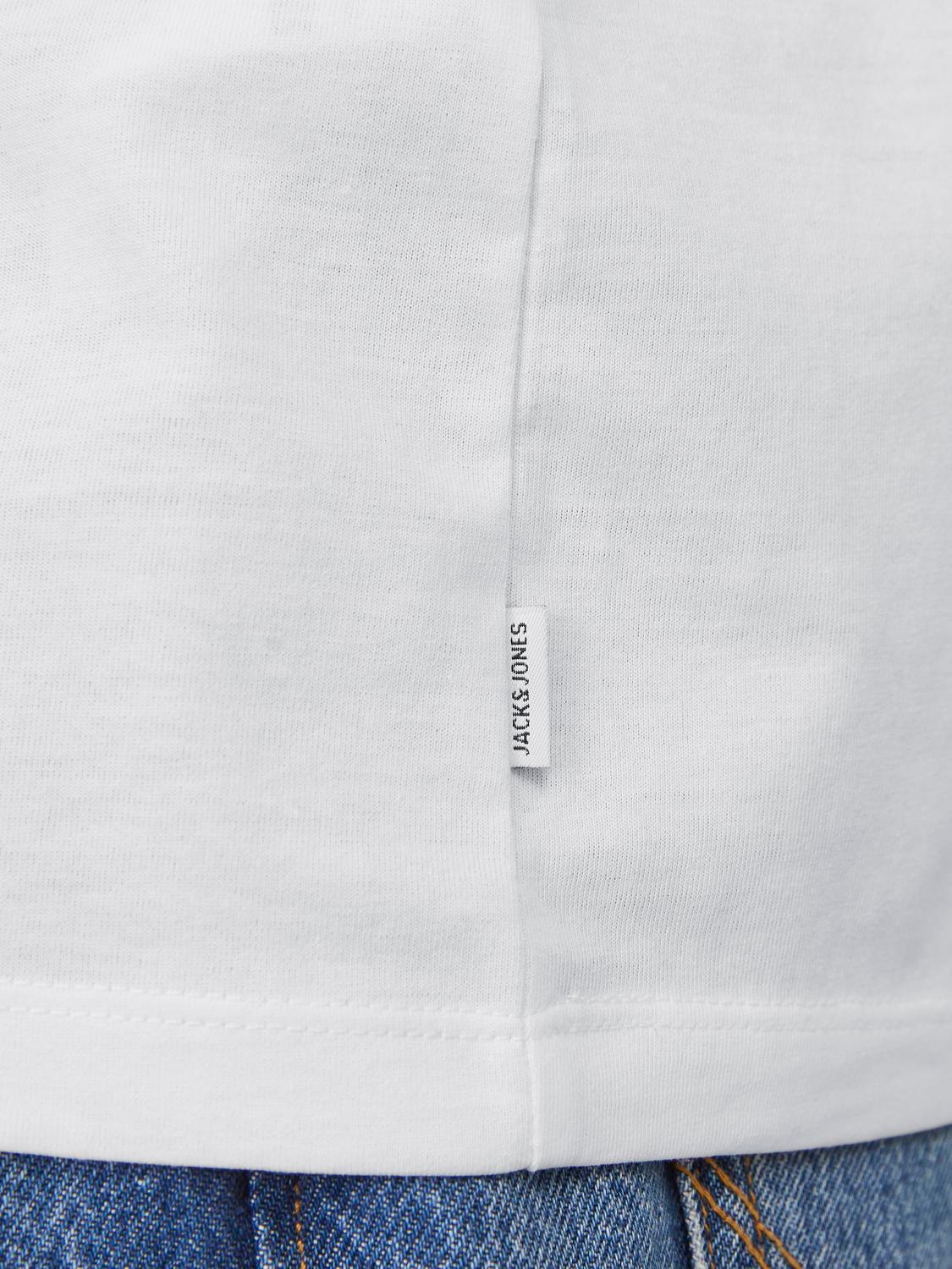 Jack & Jones Gedrukt Ronde hals T-shirt -White - 12249184