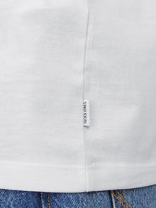 Jack & Jones Spausdintas raštas Apskritas kaklas Marškinėliai -White - 12249184