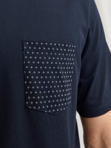 Jack & Jones T-shirt Estampar Decote Redondo -Navy Blazer - 12249184