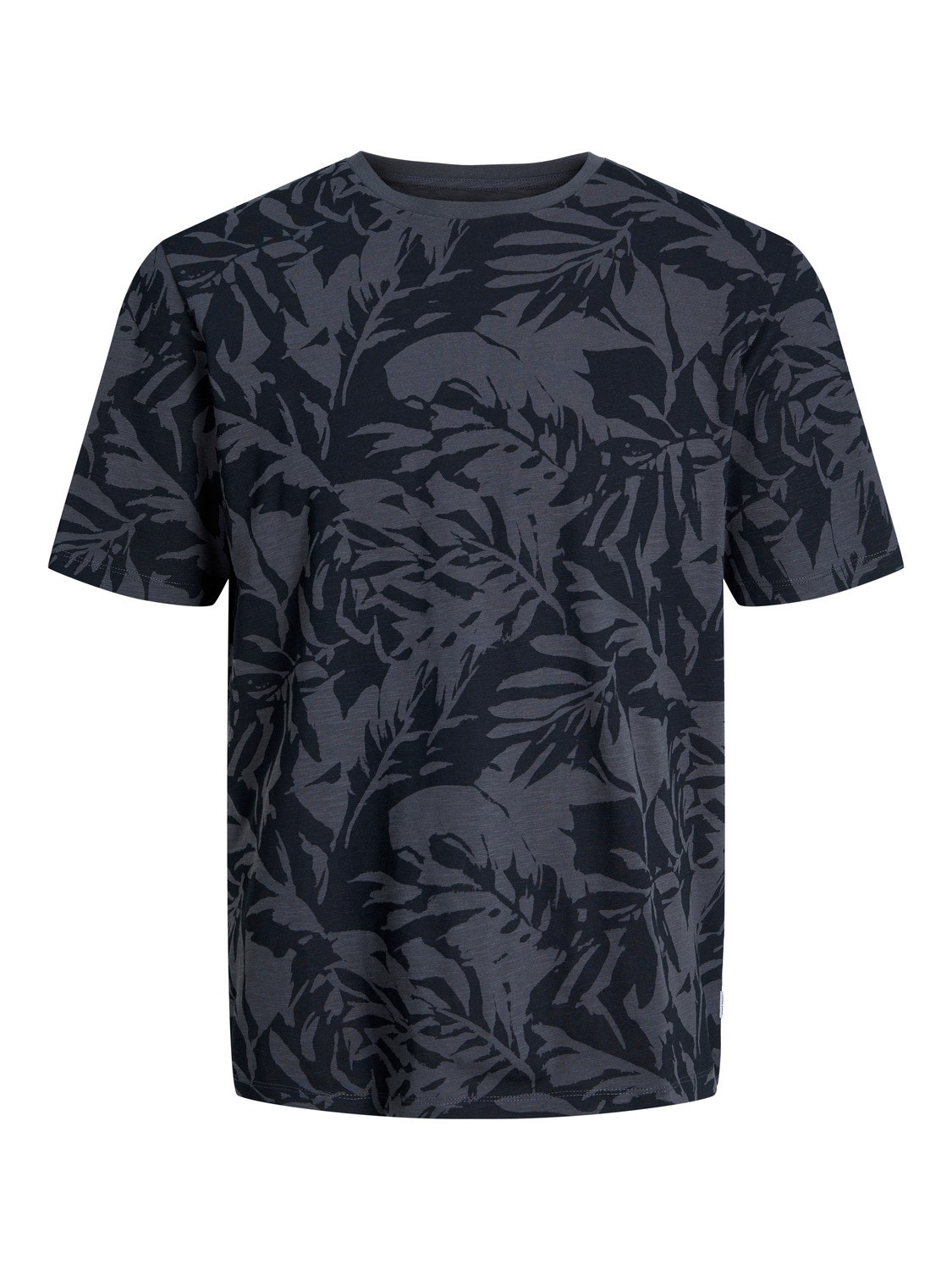 Jack & Jones All Over Print Rundringning T-shirt -Asphalt - 12249188