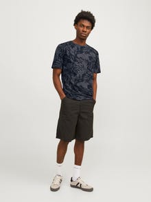 Jack & Jones All Over Print O-hals T-skjorte -Asphalt - 12249188