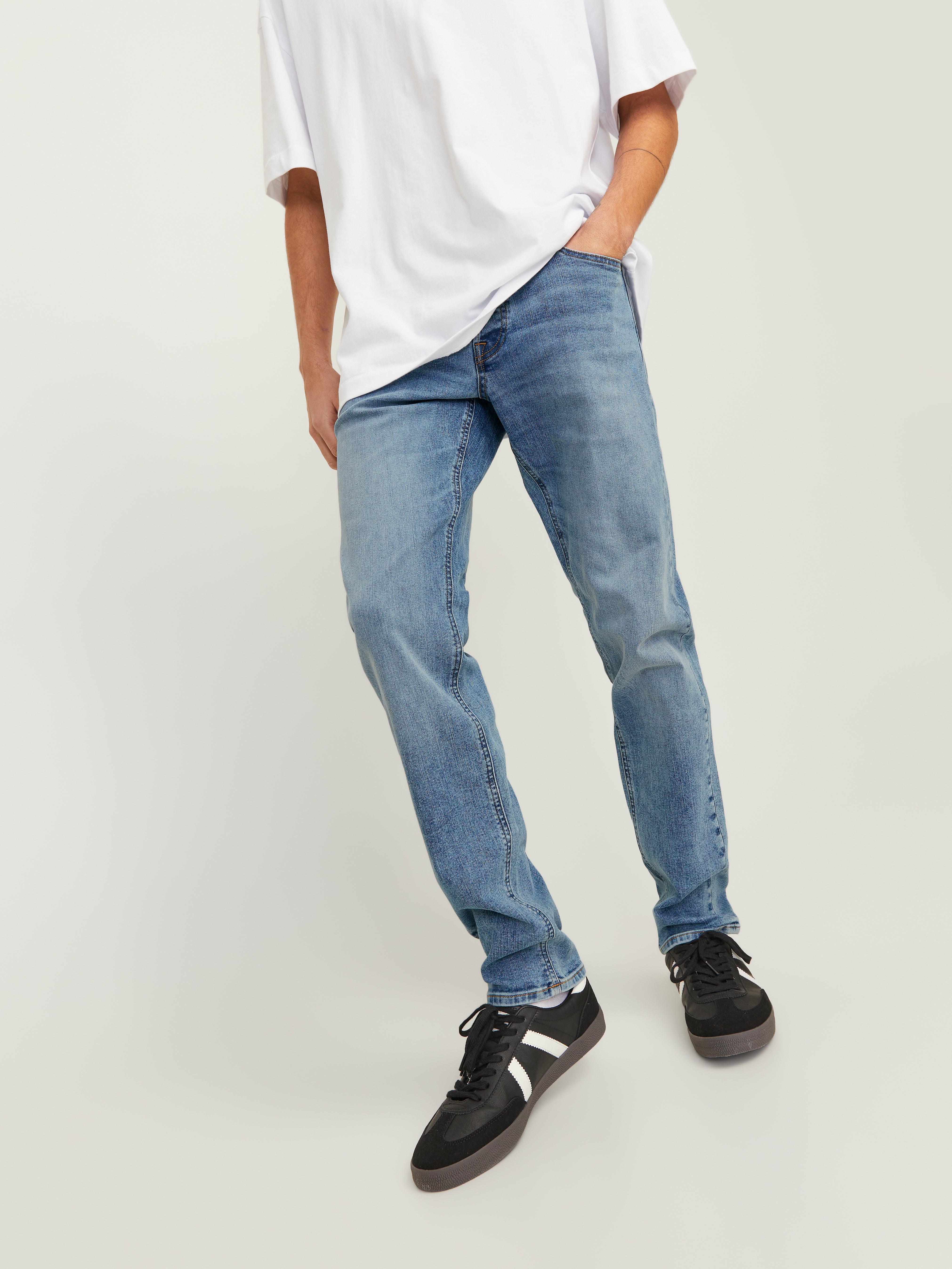 Jack & Jones JJIGLENN JJORIGINAL SQ 704 Slim fit farmer -Blue Denim - 12249191