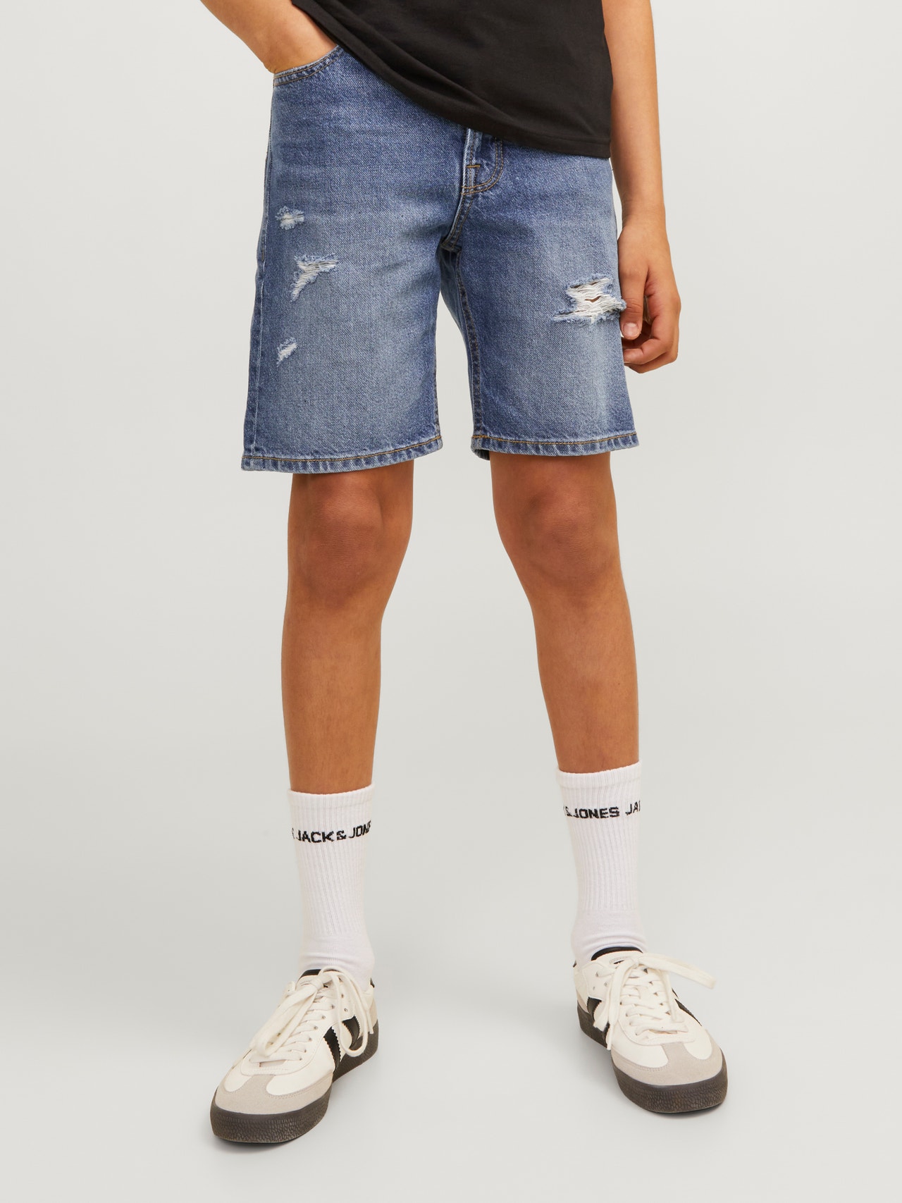 Jack & Jones Relaxed Fit Calções de Ganga Para meninos -Blue Denim - 12249228