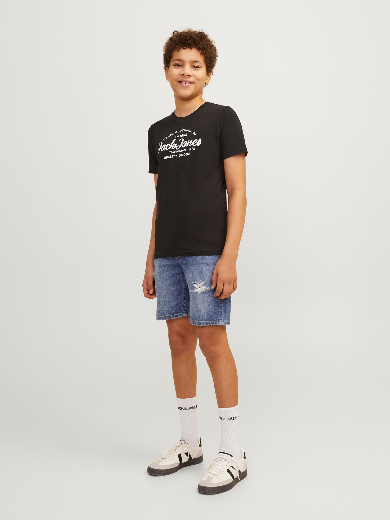 Jack & Jones Relaxed Fit Džínové kraťasy Junior -Blue Denim - 12249228