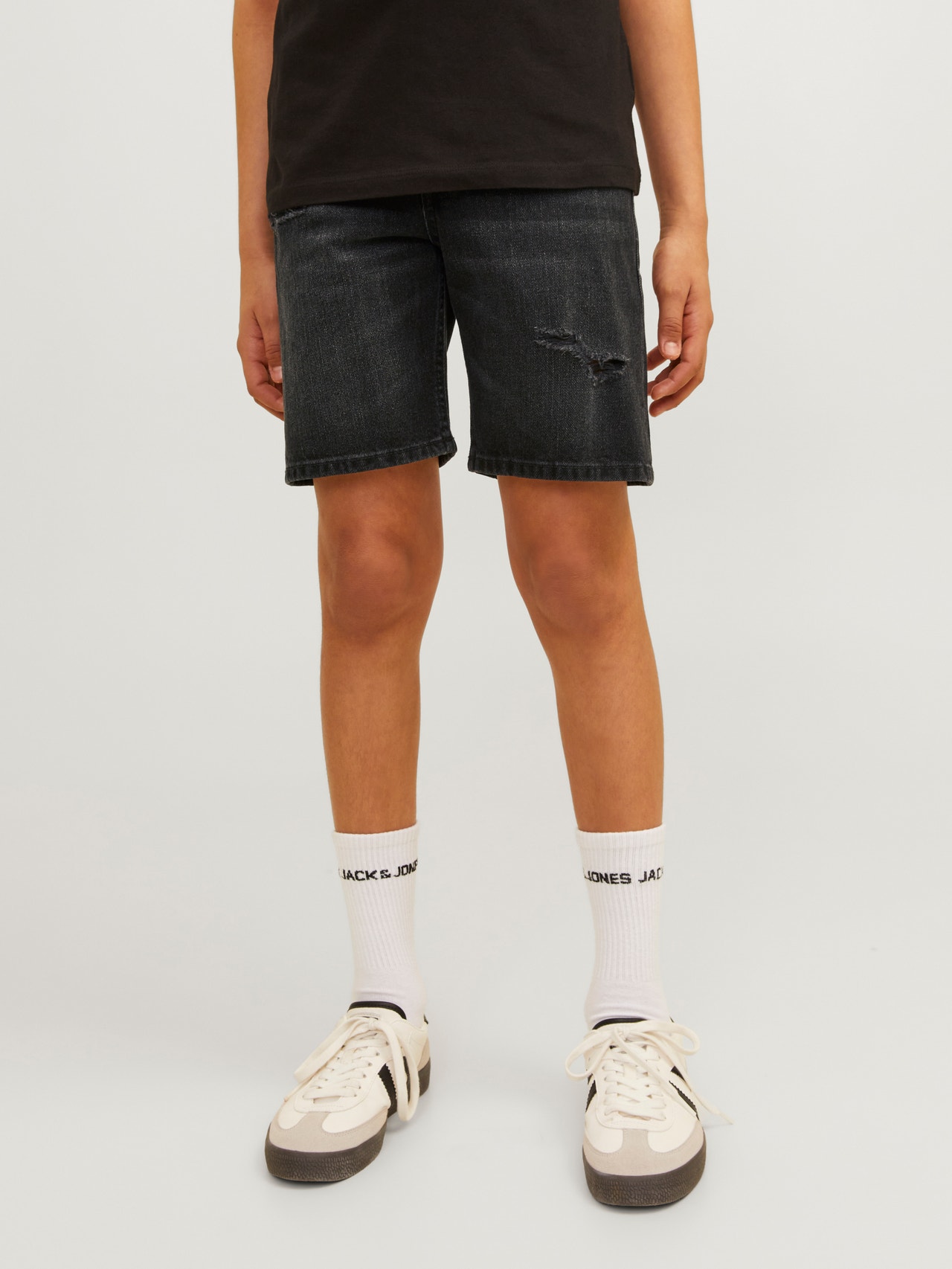 Jack & Jones Relaxed Fit Denim shorts Voor jongens -Black Denim - 12249232