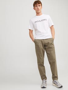 Jack & Jones Παντελόνι Wide Fit Chinos -Beige - 12249246