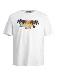 Jack & Jones T-shirt Stampato Girocollo -White - 12249266