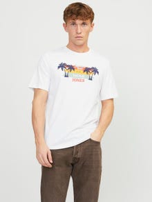 Jack & Jones Gedruckt Rundhals T-shirt -White - 12249266